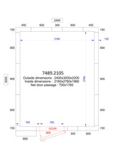 Chambre Froide Pro Line 2400x3000x2200 - 120 mm - FRANCE CHR