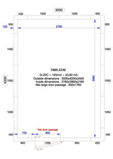 Chambre Froide Pro Line 3000x4200x2400 - 120 mm - FRANCE CHR