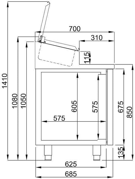 Armoire Réfrigérée 7x 1/3GN en Acier Inoxydable - FRANCE CHR