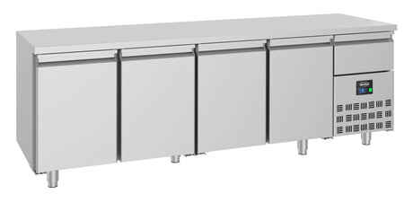 Table Réfrigérée Pro Line 4 Portes en Acier Inoxydable - FRANCE CHR