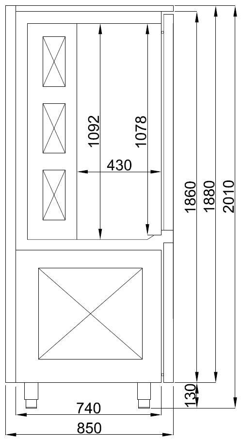Refroidisseur Pro Line 15x 1/1GN en Acier Inoxydable. - FRANCE CHR