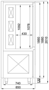 Refroidisseur Pro Line 15x 1/1GN en Acier Inoxydable. - FRANCE CHR