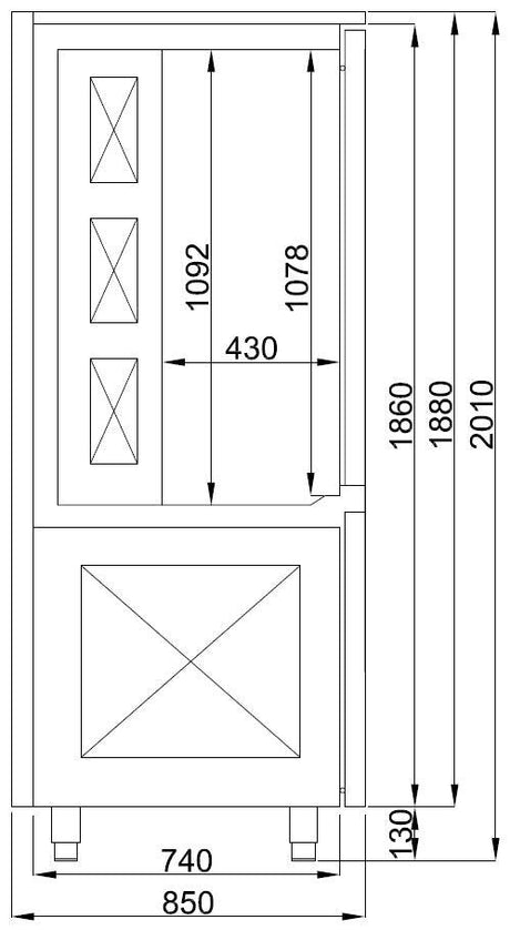 Refroidisseur Pro Line 15x 1/1GN en Acier Inoxydable. - FRANCE CHR