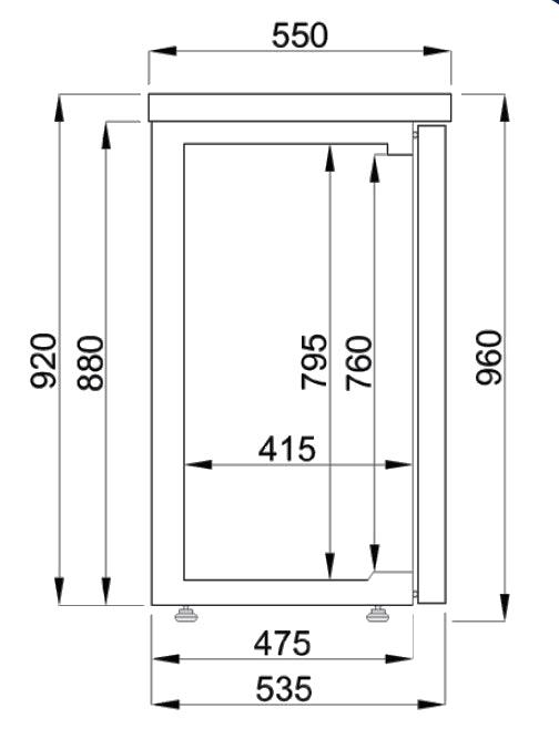 Armoire frigo noir 2 portes - FRANCE CHR