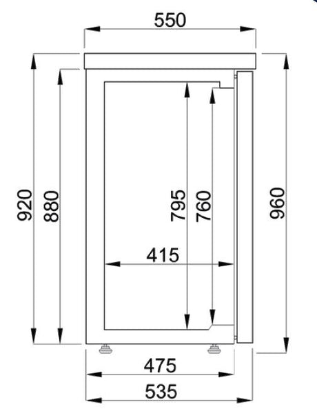 Armoire frigo noir 2 portes - FRANCE CHR