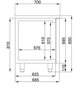 Table Réfrigérée Pro Line 6 Tiroirs Monobloc - FRANCE CHR