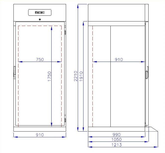 Réfrigérateur en acier inox mono block 700 LTR - FRANCE CHR