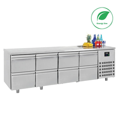 Table Réfrigérée 8 Tiroirs Élégance Inox - FRANCE CHR