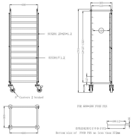 Chariot de Rangement Modulable 600x400 - FRANCE CHR