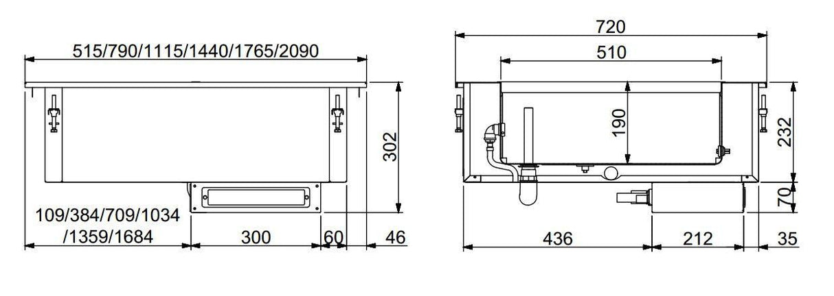 Bain-marie manuel 1/1 - Maintien chaud - FRANCE CHR