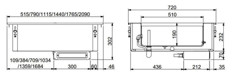 Bain-marie manuel 1/1 - Maintien chaud - FRANCE CHR