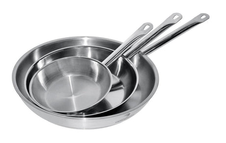Poêle à frire en acier inox ø32 4L - Polyvalente pour toutes les sources de chaleur. - FRANCE CHR