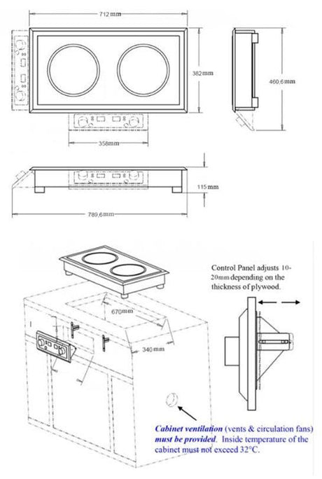 Cuisinière à Induction 2 Zones Performante - FRANCE CHR