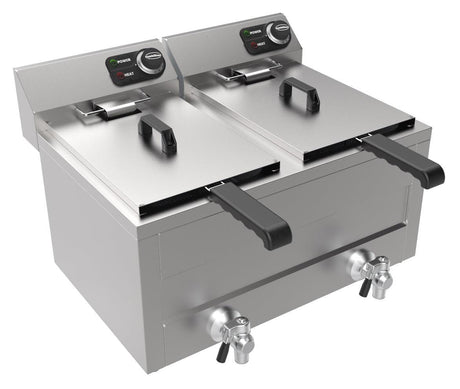 Friteuse électrique double 2x8L 2x3KW - FRANCE CHR