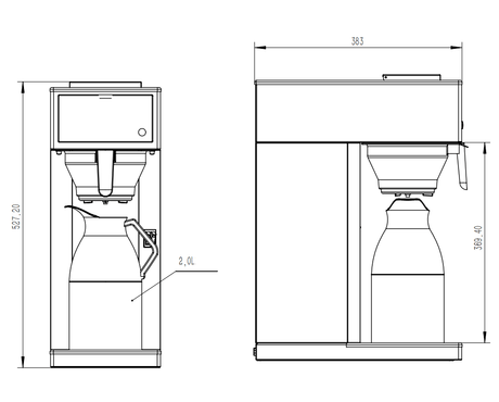 Machine à Café Prestige avec Thermos 2,0L - FRANCE CHR