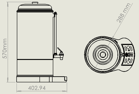 Percolateur à Café Double Paroi 10L - 60 Tasses - FRANCE CHR