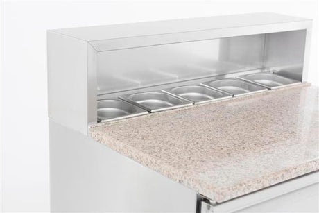 Table de préparation pour pizza à deux portes en acier inoxydable. - FRANCE CHR