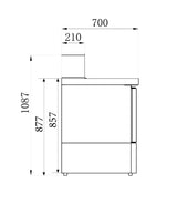 Table de préparation pour pizza à deux portes en acier inoxydable. - FRANCE CHR