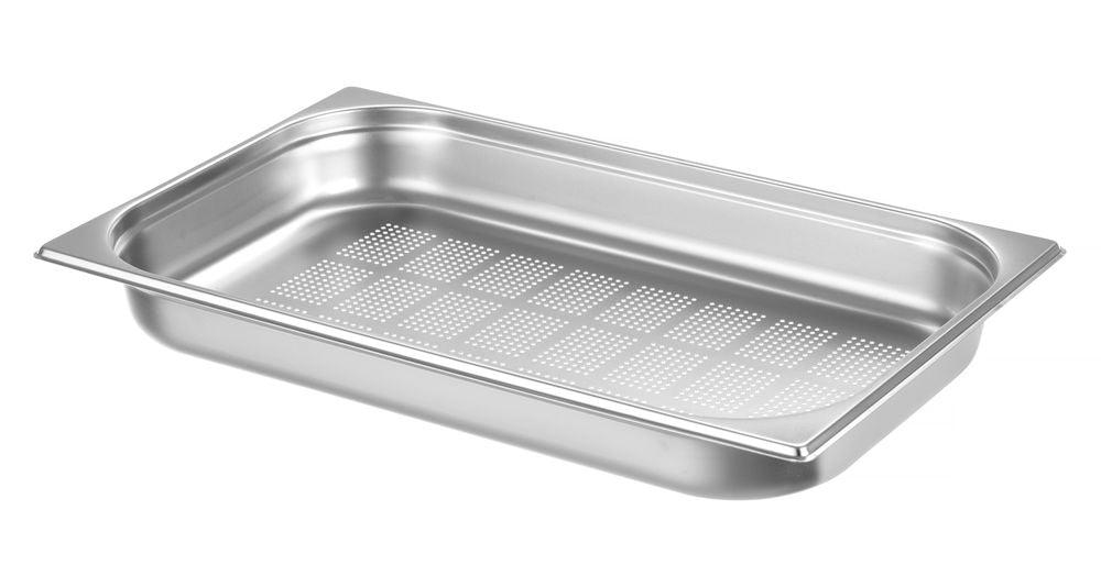 Bac gastronorme GN 1/1 perforé, HENDI, Kitchen Line, GN 1/1, 9L, (H)65mm