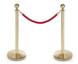 Cordes pour poteau d'accueil, HENDI, rouge avec crochet chromé, Rouge, (L)1500mm