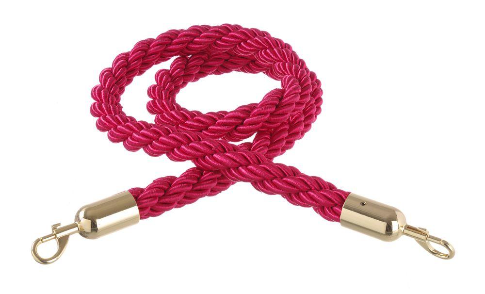 Cordes pour poteau d'accueil, HENDI, rouge avec crochet chromé, Rouge, (L)1500mm