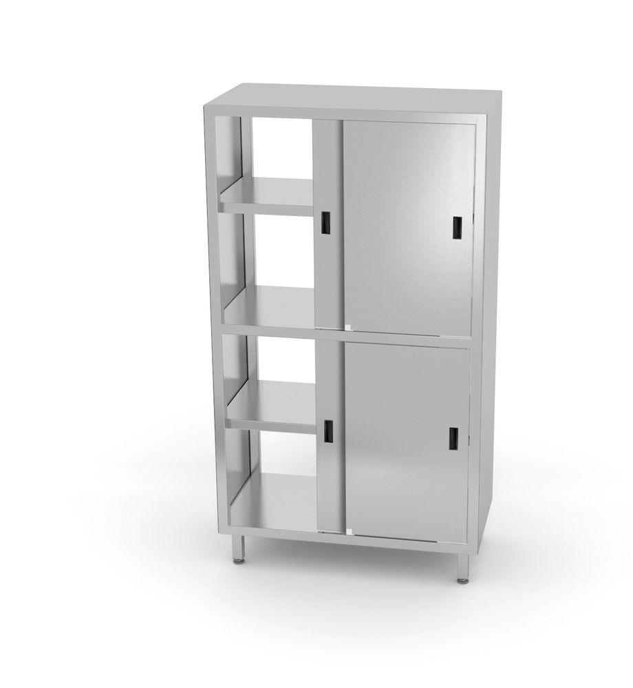 Placard passe-plats avec séparation et portes coulissantes, HENDI, Kitchen Line, 800x500x(H)1800mm