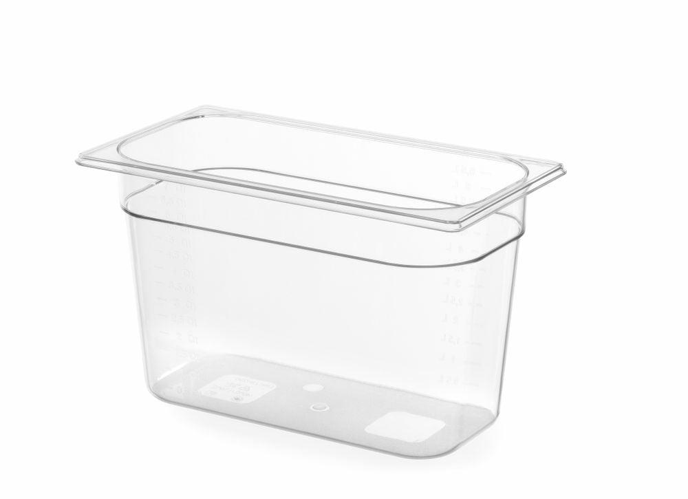 Bac Gastronorme 1/3, HENDI, Profi Line, GN 1/3, 7,8L, Transparent, 325x176x(H)200mm