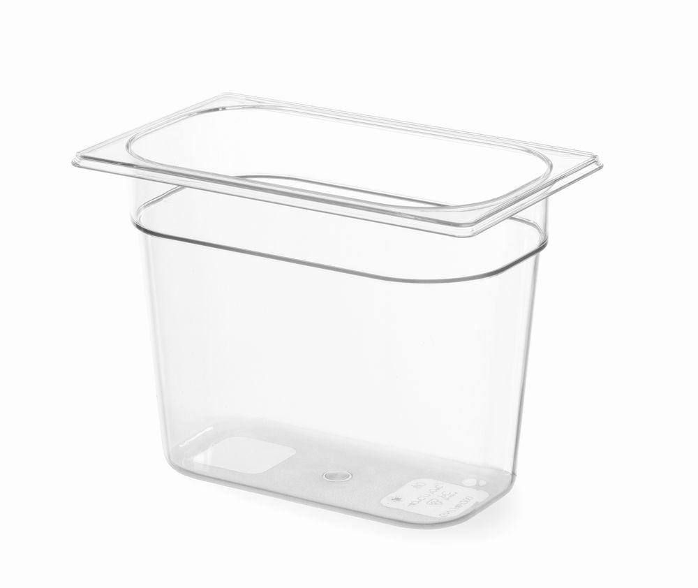 Bac Gastronorme 1/4, HENDI, Profi Line, GN 1/4, 5,5L, Transparent, 265x162x(H)200mm