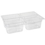 Bac Gastronorme 1/4, HENDI, Profi Line, GN 1/4, 4L, Transparent, 265x162x(H)150mm
