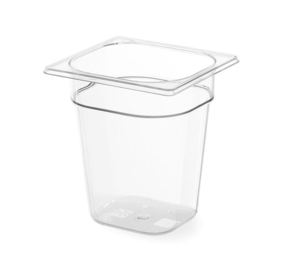 Bac Gastronorme 1/6, HENDI, Profi Line, GN 1/6, 1,6L, Transparent, 176x162x(H)100mm