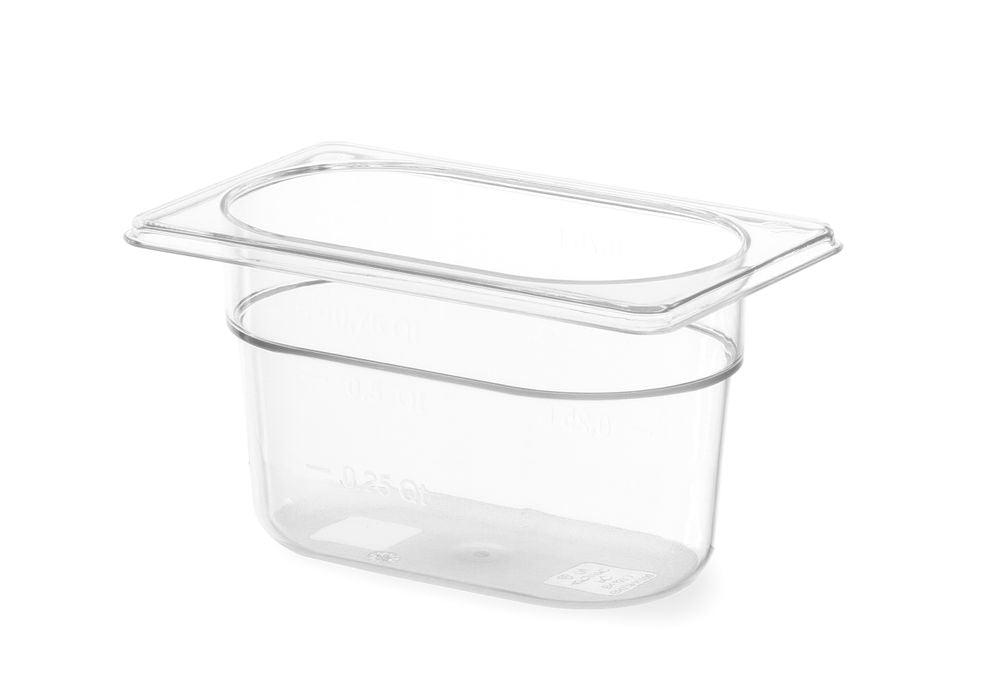 Bac Gastronorme 1/9, HENDI, Profi Line, GN 1/9, 1L, Transparent, 176x108x(H)100mm