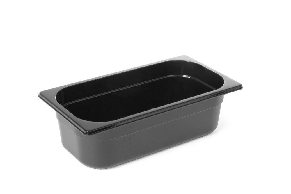 Bac gastronorme 1/4, HENDI, Profi Line, GN 1/4, 2,8L, Noir, 265x162x(H)100mm