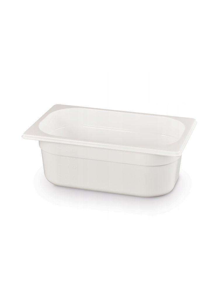 Bac gastronorme 1/4, HENDI, GN 1/4, 1,8L, Blanc, 265x162x(H)65mm