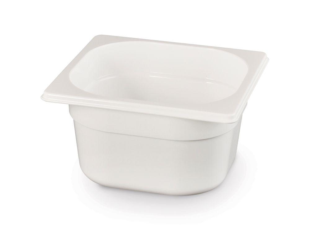 Bac gastronorme 1/6, HENDI, GN 1/6, 1,6L, Blanc, 176x162x(H)100mm