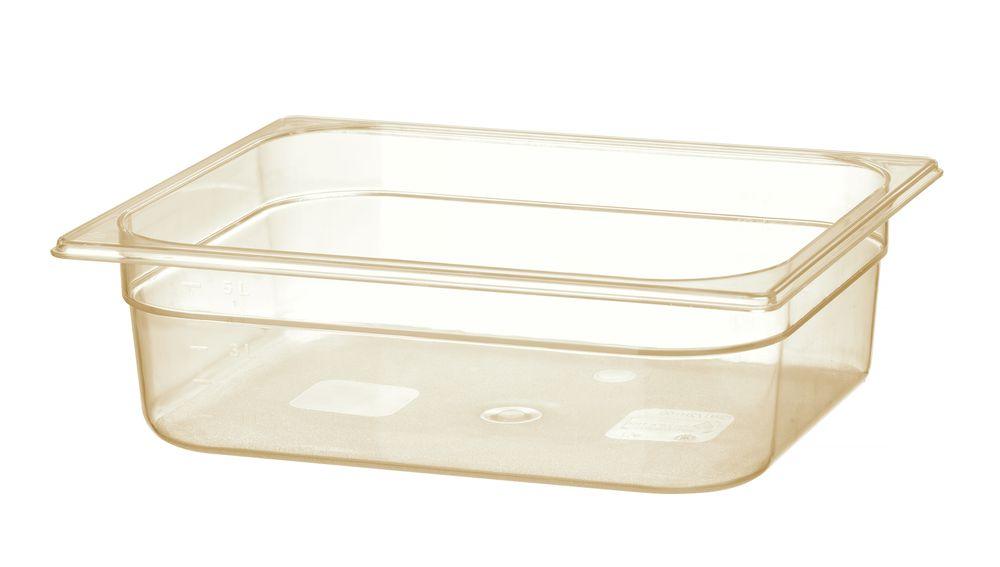 Bac gastronorme 1/2 résistant aux températures élevées, HENDI, GN 1/2, 6,1L, Transparent, 325x265x(H)100mm