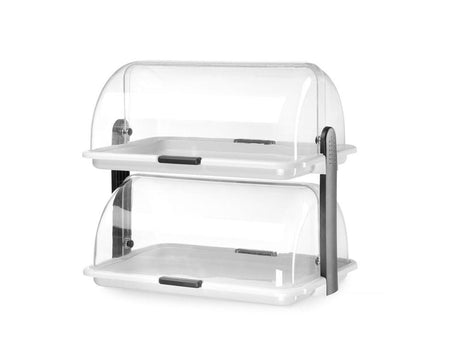 Vitrine à couvercle coulissant Roll top - double, HENDI, 380x260x(H)355mm