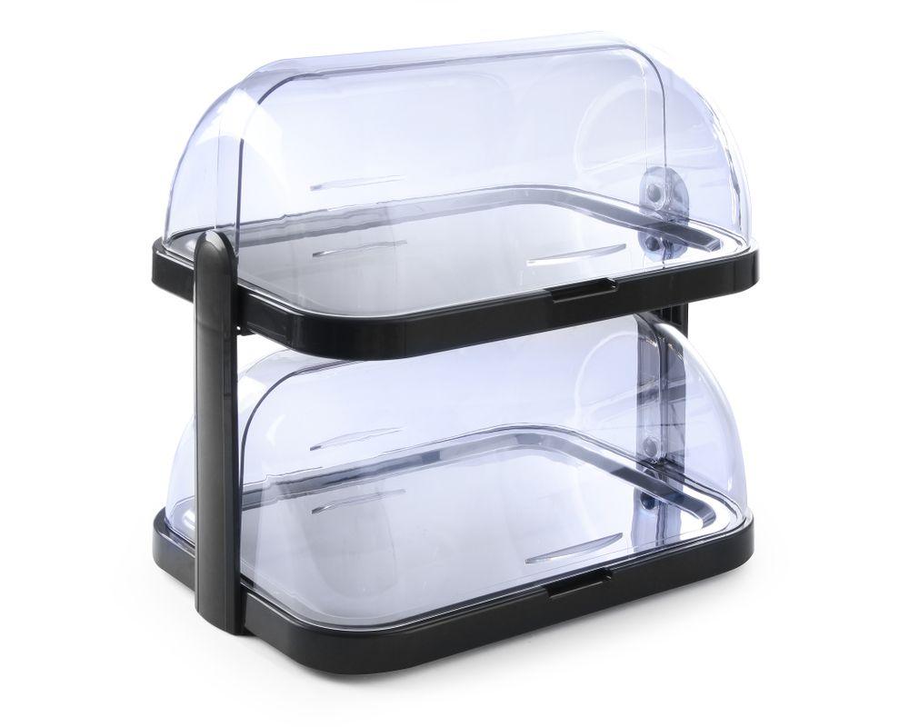 Vitrine à couvercle coulissant roll-top - double, HENDI, 440x320x(H)440mm