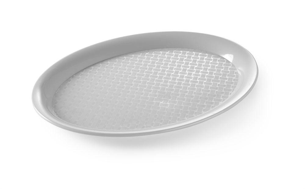 Plateau fastfood en polypropylène, ovale, HENDI, Noir, 265x195x(H)15mm