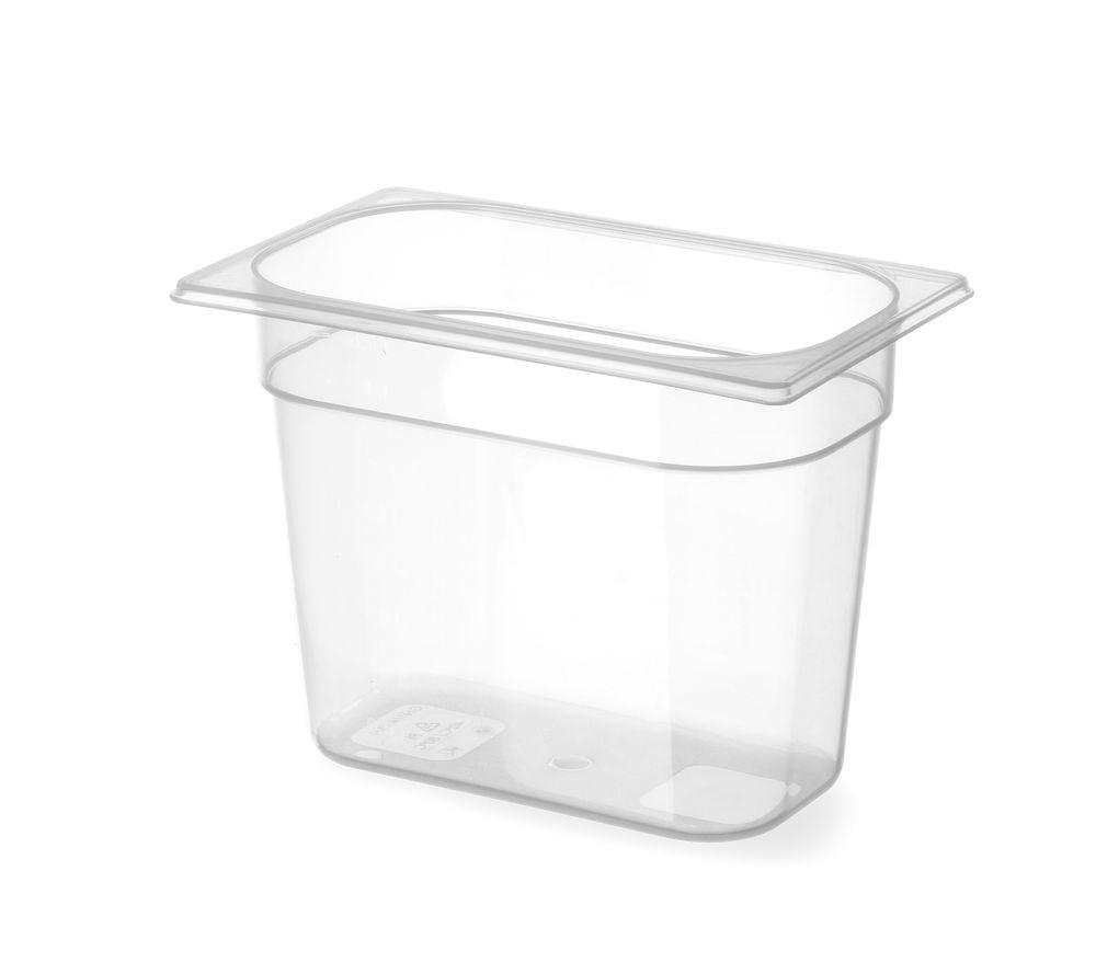 Bac Gastronorme 1/4, HENDI, Profi Line, GN 1/4, 5,5L, Transparent, 265x162x(H)200mm