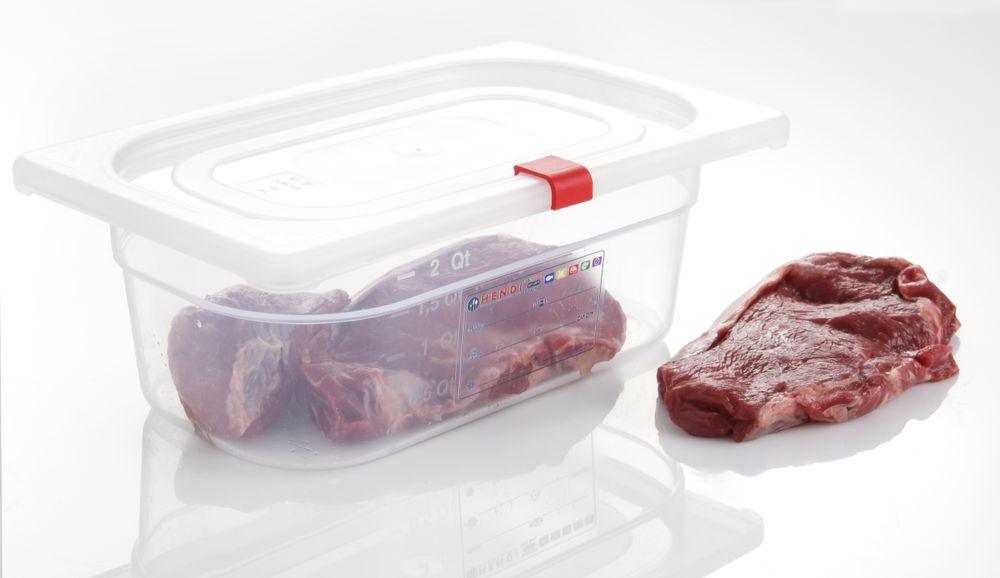 Clips de couvercle pour des boites de stockage HACCP, HENDI, Rouge, 12 u