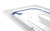 Couvercles pour bacs GN en polypropylène avec fermeture hermétique, HENDI, GN 1/4, Transparent, 265x162mm