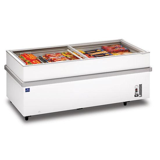 congélateur bahut de supermarché avec couvercles coulissantes en verre, -18°/-25°C, 839 litres