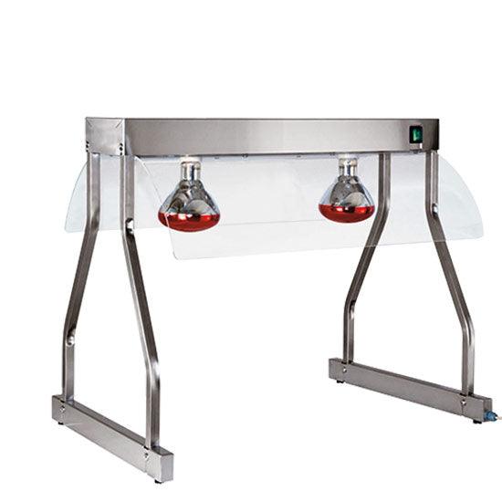lampes infrarouges sur châssis en inox, 2x GN 1/1