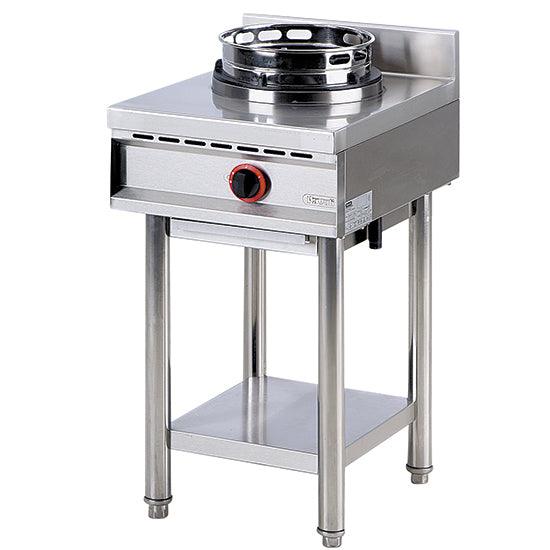 plan de cuisson wok à gaz avec étagère, 1 brûleur