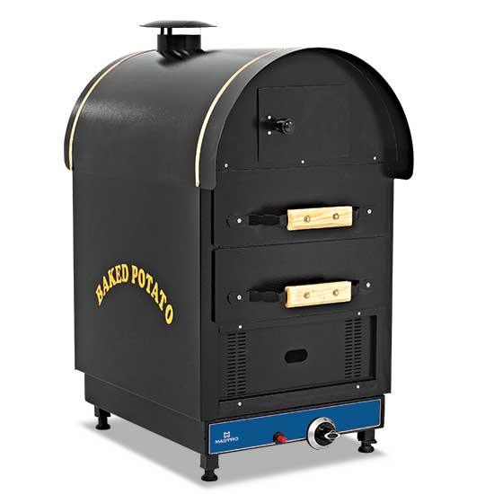 Four à pommes de terre avec 2 tiroirs chauffants, capacité 24-30 pommes de terre/ heure