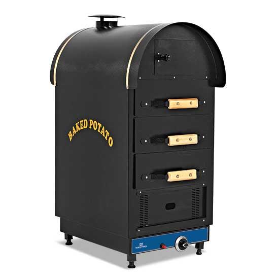 Four à pommes de terre avec 3 tiroirs chauffants, capacité 36-45 pommes de terre/ heure