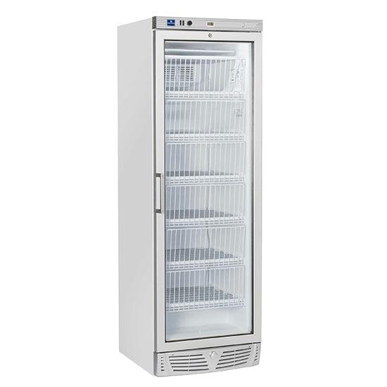 vitrine freezer verticale avec 1 porte en verre, 300 litres, -15°/-20°C