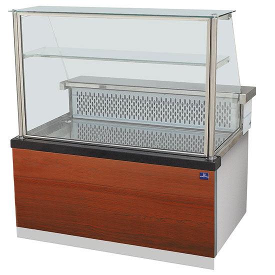 Comptoir réfrigéré statique avec étagère et vitre vertical, +0°/+4°C, l=1400 mm