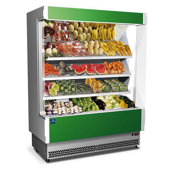 Mural réfrigéré 2080 mm avec 3 étagères, +6°/+8°C - fruits et legumes