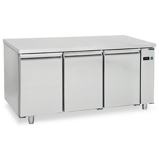 Table congélateur à distance avec 3 portes GN 1/1, -10°/-25°C